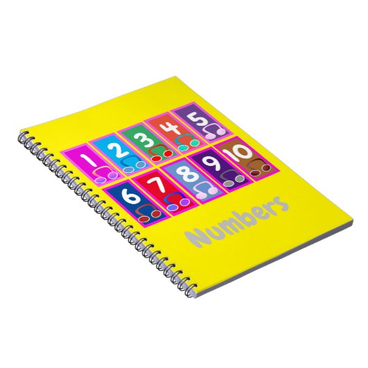 Nummern 1 bis 10 Frühmathematik-Notebook Notizblock (Rechte Seite)