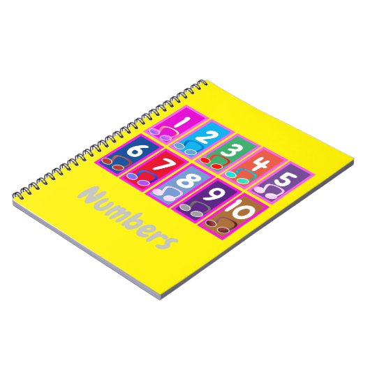 Nummern 1 bis 10 Frühmathematik-Notebook Notizblock (Linke Seite)