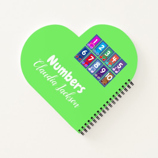 Nummern 1 bis 10 Notebook-Frühe Mathematiklehrer Notizblock (Rückseite)