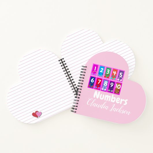 Nummern 1 bis 10 Notebook-Frühe Mathematiklehrer Notizblock (Innenseite)