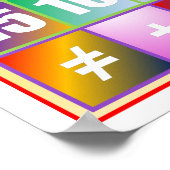 Nummern 1 bis 20 Poster (Ecke)