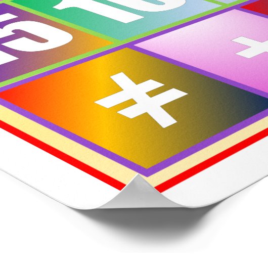 Nummern 1 bis 20 Poster (Ecke)