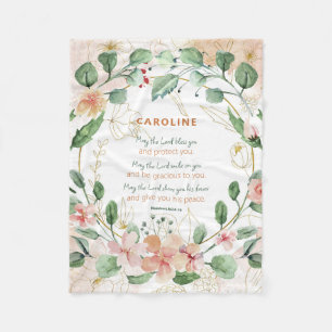 Nummern 4:24-26 Gedeckte Wasserfarbe Rosa Fleecedecke