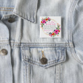 Nummern 6:24-26 Christlicher rosa Blumenkranz Button (Beispiel)