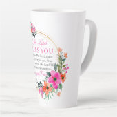 Nummern 6:24-26 Christlicher rosa Blumenkranz Milchtasse (Rechte Ecke)