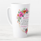 Nummern 6:24-26 Christlicher rosa Blumenkranz Milchtasse (Linke Ecke)