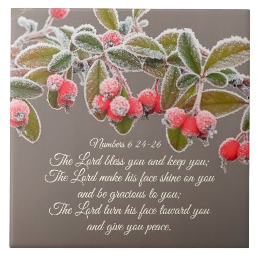 Nummern 6 24-26 Der Herr segne dich und behalte di Fliese (Vorderseite)