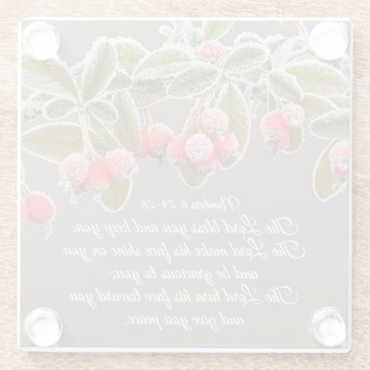 Nummern 6 24-26 Der Herr segne dich und behalte di Glasuntersetzer (Rückseite)