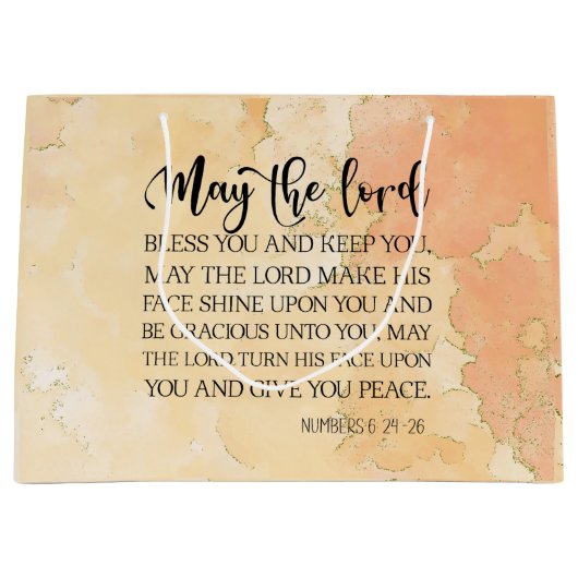 Nummern 6:24-26 Der Herr segne dich und Behalte di Große Geschenktüte (Vorderseite)