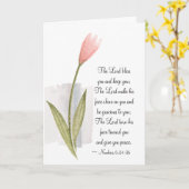 Nummern 6:24-26 Der Herr segne dich und Behalte di Karte (Gelbe Blume)