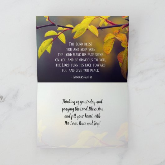 Nummern 6:24-26 Der Herr segne dich und Behalte di Karte (Innenseite)