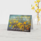 Nummern 6:24-26 Der Herr segne dich und Behalte di Karte (Gelbe Blume)