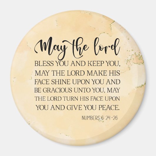 Nummern 6:24-26 Der Herr segne dich und Behalte di Magnet (Vorne)