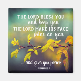 Nummern 6:24-26 Der Herr segne dich und Behalte di Magnet