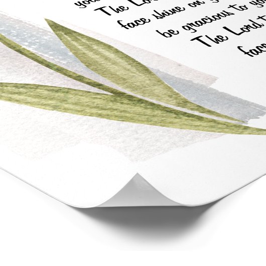 Nummern 6:24-26 Der Herr segne dich und Behalte di Poster (Ecke)