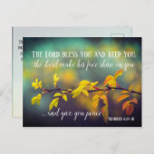 Nummern 6:24-26 Der Herr segne dich und Behalte di Postkarte (Vorne/Hinten)