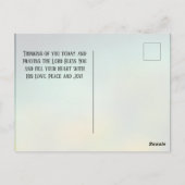 Nummern 6:24-26 Der Herr segne dich und Behalte di Postkarte (Rückseite)