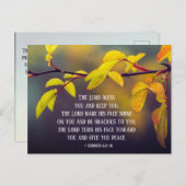 Nummern 6:24-26 Der Herr segne dich und Behalte di Postkarte (Vorne/Hinten)