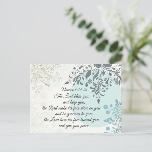 Nummern 6 24-26 Der Herr segne dich und behalte di Postkarte (Stehend Vorderseite)