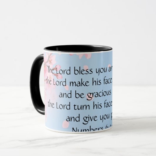 Nummern 6:24-26 Der Herr segne dich und Behalte di Tasse (Vorderseite Links)