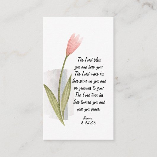 Nummern 6:24-26 Der Herr segne dich und Behalte di Visitenkarte (Vorderseite)