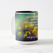 Nummern 6:24-26 Der Herr segne dich und Behalte di Zweifarbige Tasse (Vorderseite Links)