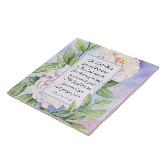 Nummern 6 24-26 Der Herr segne Sie Blume Fliese (Seite)