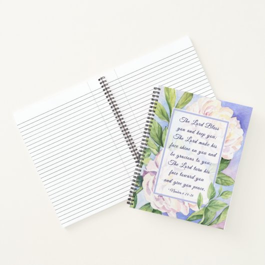 Nummern 6 24-26 Der Herr segne Sie Blume Notizblock (Innenseite)