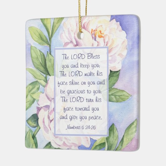 Nummern 6 24-26 Der Herr segne Sie blutig Keramikornament (Links)