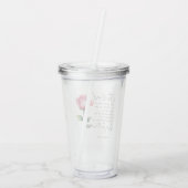 Nummern 6:24-26 Der Herr segne Sie die Blume der R Acryltrinkbecher (Rückseite)