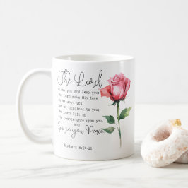 Nummern 6:24-26 Der Herr segne Sie die Blume der R Kaffeetasse