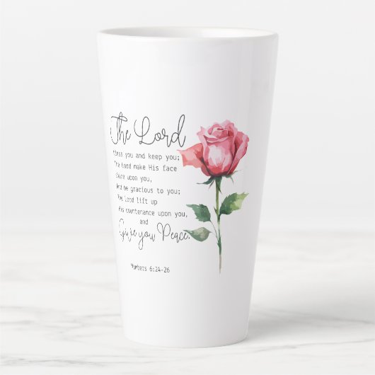 Nummern 6:24-26 Der Herr segne Sie die Blume der R Milchtasse (Vorderseite)