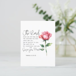 Nummern 6:24-26 Der Herr segne Sie die Blume der R Postkarte
