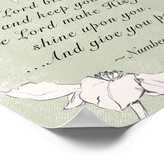 Nummern 6 24-26 Der Herr segne Sie einfache Blume Poster (Ecke)