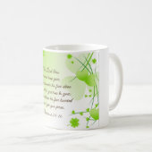 Nummern 6 24-26 Der Herr segne Sie irisches Design Kaffeetasse (VorderseiteRechts)