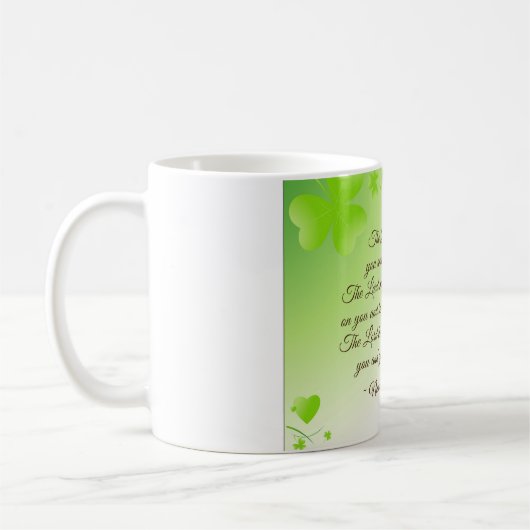 Nummern 6 24-26 Der Herr segne Sie irisches Design Kaffeetasse (Links)