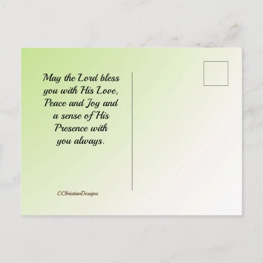 Nummern 6 24-26 Der Herr segne Sie irisches Design Postkarte (Rückseite)