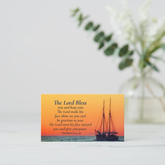 Nummern 6 24-26 Der Herr segne Sie und Behalte Ihn Visitenkarte (Stehend Vorderseite)