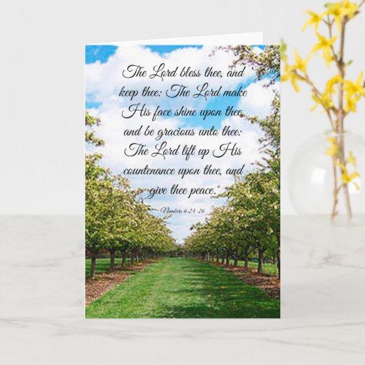 Nummern 6:24-26 Karte (Gelbe Blume)