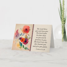 Nummern 6 24-26 Lord Bless You Floral Watercolor