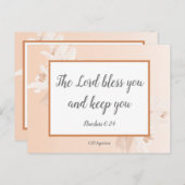 Nummern 6:24 Bibelverse über die Karte des Segens (Vorne/Hinten)