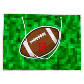 NUMMERN DES Fußballsportspielers Große Geschenktüte (Rückseite)