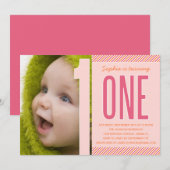 NUMMERN| ERSTE BIRTHTAGINVITÄT EINLADUNG (Vorne/Hinten)