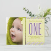 NUMMERN| ERSTE BIRTHTAGINVITÄT EINLADUNG (Stehend Vorderseite)