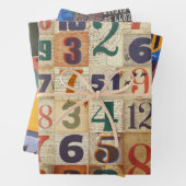 Nummern für Dekodierung oder Collage Geschenkpapier Set (Beispiel)
