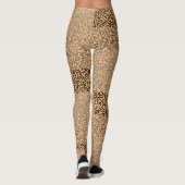 Nummern Muster 01 mit GelbOrange Hintergrund Leggings (Rückseite)