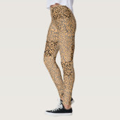 Nummern Muster 01 mit GelbOrange Hintergrund Leggings (Links)