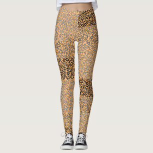 Nummern Muster 01 mit GelbOrange Hintergrund Leggings