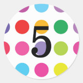 Nummern Rundaufkleber Runder Aufkleber (Vorderseite)