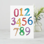 Nummern zu neun Einladungen (Stehend Vorderseite)